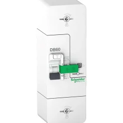 Schneider Electric Disjoncteur branchement phase + neutre 60A fixe 500mA instantané Resi9
