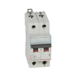 Legrand Disjoncteur DX3 2P - 6000A / 10kA - 230 / 400V - 63A - Connexion vis/vis