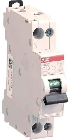 ABB Disjoncteur Et Coupe-Circuit-Disjoncteur modulaire Phase + Neutre 20A 3KA à vis