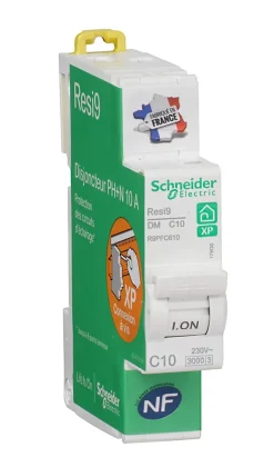 Schneider Electric Disjoncteur Et Coupe-Circuit-Disjoncteur peignable courbe C phase + neutre 20A Resi9 XP