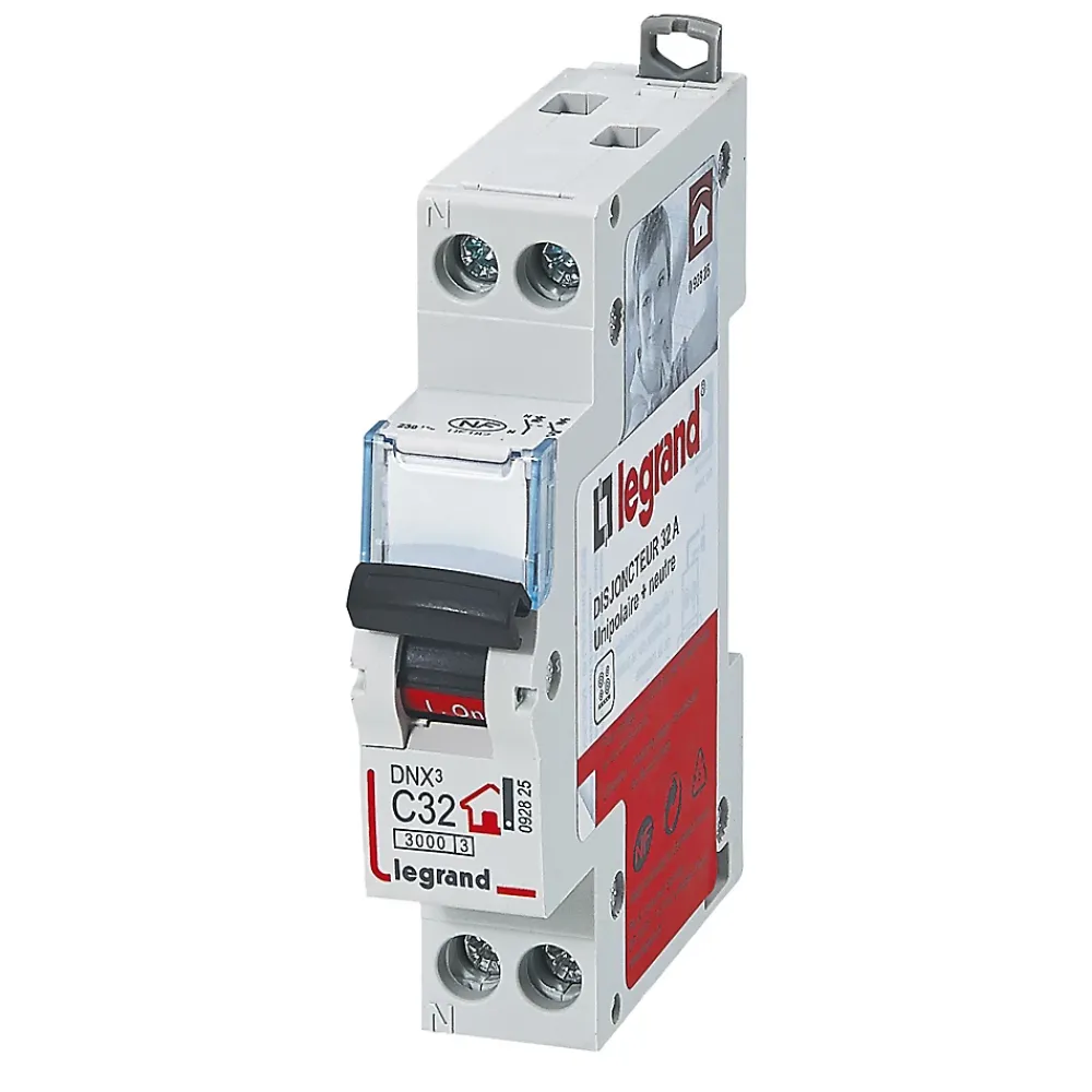 Legrand Disjoncteur Et Coupe-Circuit-Disjoncteur Phase + neutre 32A