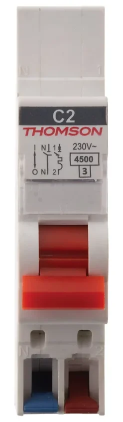 Thomson Disjoncteur Et Coupe-Circuit-Disjoncteur 1P+N bornes auto 2A Easy Connect