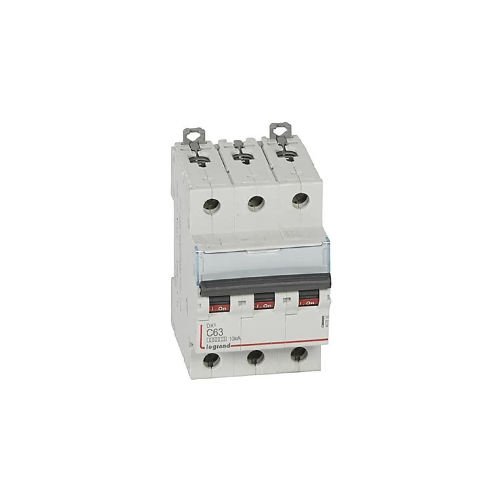 Legrand 407835 Disjoncteur Triphasé 63a - 3p Courbe C - 6/10ka - à Vis - Dx3