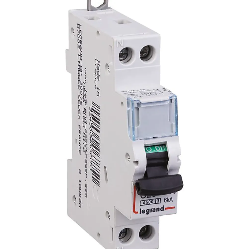 Legrand Disjoncteur vis / vis DNX3 4500 - départ - 4,5 kA - courbe C - 20 A -