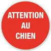 Chapuis Panneau De Signalisation-Disque de signalisation "Attention au chien" Ø17