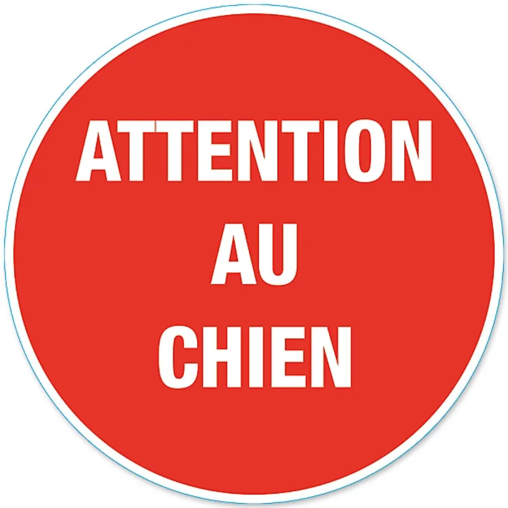 Chapuis Panneau De Signalisation-Disque de signalisation "Attention au chien" Ø17