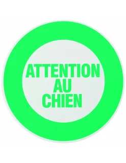 Thirard Disque de signalisation Attention au chien, polystyrène rigide adhésif, diamètre 180mm -