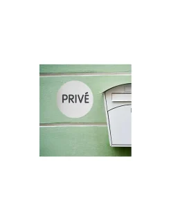Thirard Panneau De Signalisation-Disque de signalisation Privé, aluminium adhésif, diamètre 80mm -