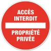 Chapuis Disque de signalisation "Propriété privée" Ø17