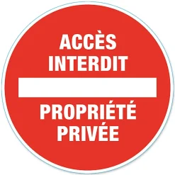 Chapuis Disque de signalisation "Propriété privée" Ø28