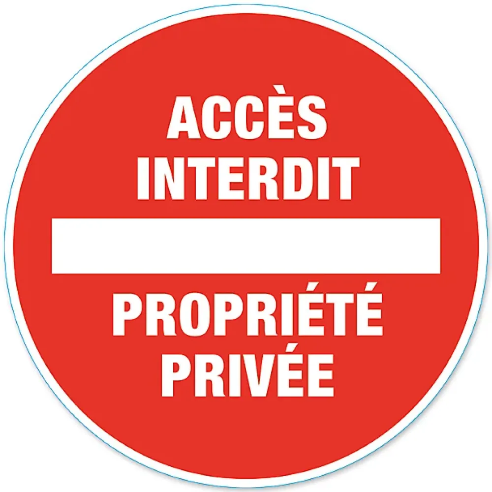 Chapuis Disque de signalisation "Propriété privée" Ø28