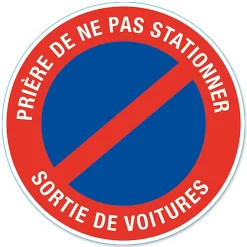 Chapuis Panneau De Signalisation-Disque de signalisation "Sortie de voiture" Ø28