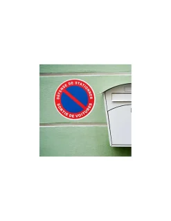 Thirard Panneau De Signalisation-Disque de signalisation Sortie de voiture, polystyrène rigide adhésif, diamètre 180mm -