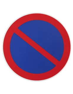 Thirard Panneau De Signalisation-Disque de signalisation Stationnement interdit, polystyrène rigide adhésif, diamètre 180mm -