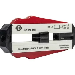 V33 Pince À Dénuder-Dénudeur de fil C.K T3756 0,80 mm adapté pour fils PVC et PTFE, butée réglable, lames en acier trempé