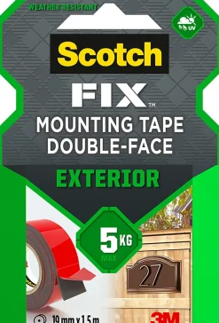 3M Ruban Adhésif-Double face extérieur 19 mm x 1.5 m noir, 5 kg