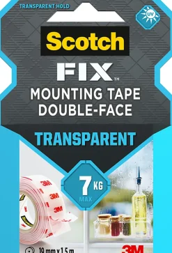 3M Ruban Adhésif-Double face intérieur Scotch Extrême 19 mm x 1.5 m transparent, 7 kg