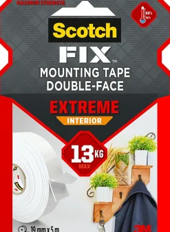 Scotch Double face intérieur Extrême 19 mm x 5 m blanc, 13 kg