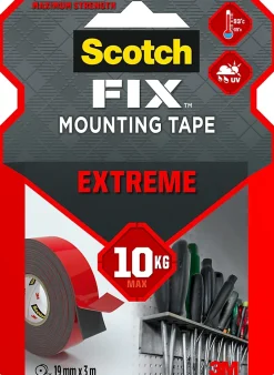 Scotch Double face 3M Extrême 19 mm x 3 m transparent, 10 kg