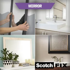 Scotch Double face miroir 3M 19 mm x 1.5 m blanc, 5 kg