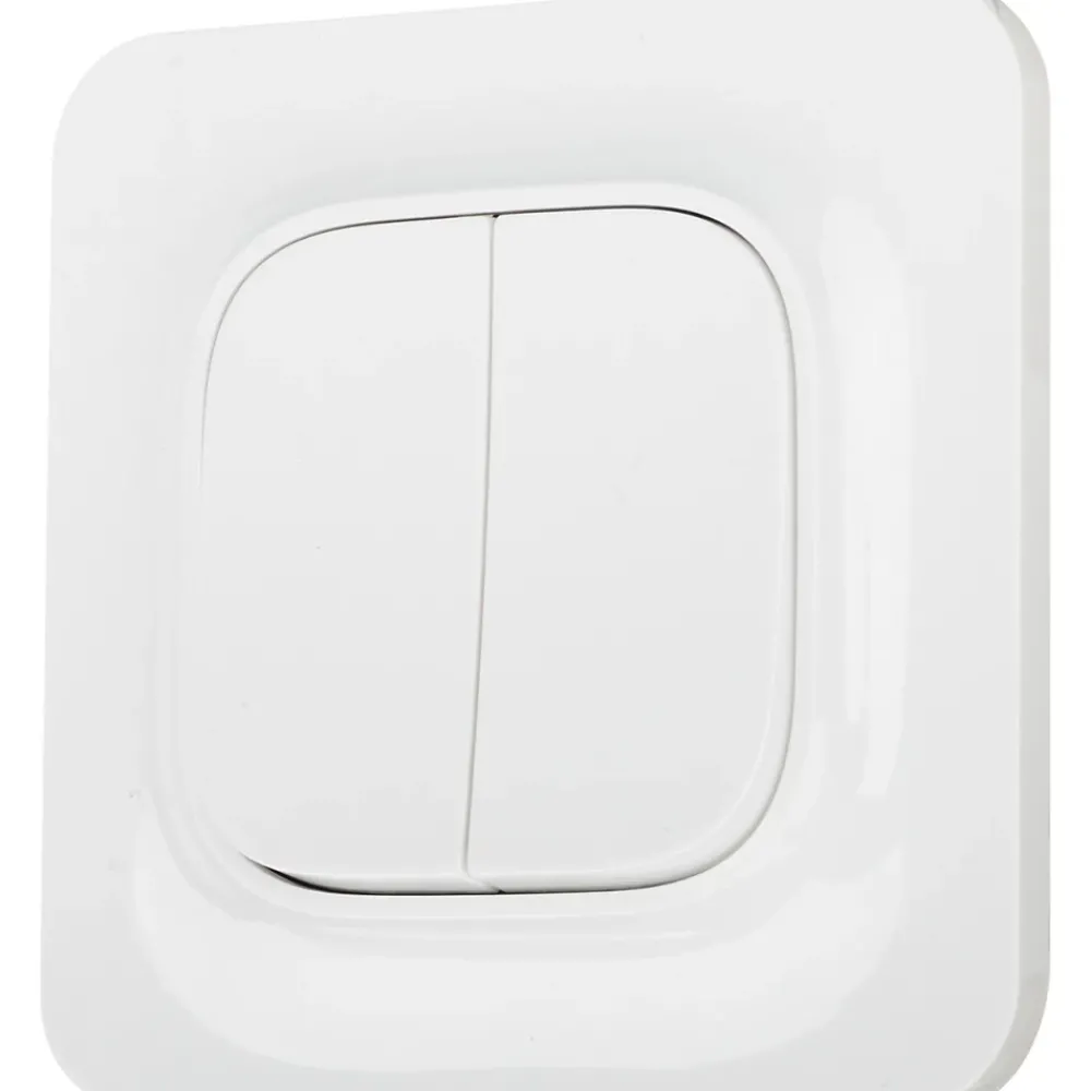 Jacobsen Double interrupteur Kennet blanc complet