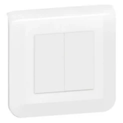 Legrand Double interrupteur va-et-vient à vis Mosaïc blanc