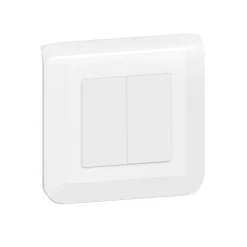 Legrand Double interrupteur va-et-vient à vis Mosaïc blanc