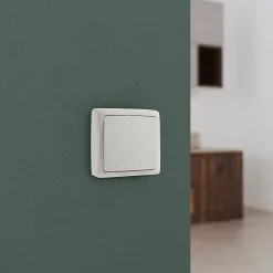 Jacobsen Interrupteur En Saillie-Double interrupteur va-et-vient monobloc en saillie étanche Sigurd blanc complet