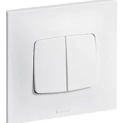 Legrand Interrupteur Encastrable-Double poussoir Neptune Blanc