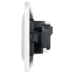 Jacobsen Prise Encastrable-Double prise avec terre prêt câblée Espen blanc composable