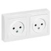 Legrand Double prise 2 pôles horizontale ASL blanc