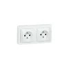 Legrand Prise En Saillie-Double prise 2 pôles+terre horizontale ASL blanc
