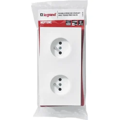 Legrand Double prise 2 pôles+terre Neptune