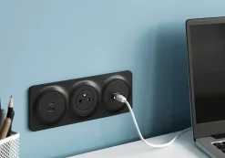 Jacobsen Prise Encastrable-Double prise USB-A+C Kennet blanc complet