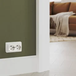 Jacobsen Prise En Saillie-Double prise USB-A monobloc en saillie Sigurd blanc complet