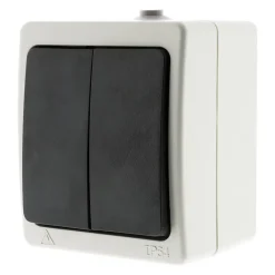 Zenitech Boite D'Encastrement-Double va et vient 10A IP54 Aquae