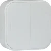 Arnould Interrupteur En Saillie-Double va et vient Profil 3 blanc