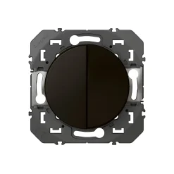 Legrand Interrupteur Encastrable-Double Va-et-vient Dooxie noir