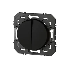 Legrand Interrupteur Encastrable-Double Va-et-vient Dooxie noir