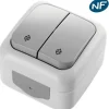 Viko By Panasonic Interrupteur Étanche-Double va et vient étanche IP54 - - Gris - NF