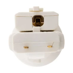 Zenitech Douille Électrique-Douille avec Fiche DCL 6A 250V B22 - Blanc -