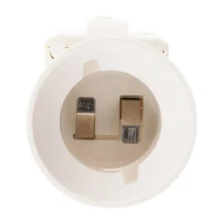 Zenitech Douille Électrique-Douille avec Fiche DCL 6A 250V B22 - Blanc -