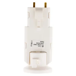 Zenitech Douille Électrique-Douille avec Fiche DCL 6A 250V B22 - Blanc -