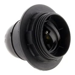 Zenitech Douille Électrique-Douille E27 + bague - Noir -