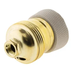 Zenitech Douille Électrique-Douille E27 en laiton avec collerette porcelaine -