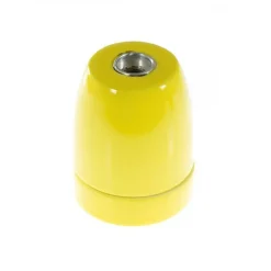 Lnd Douille E27 en Porcelaine Jaune - Déco Vintage