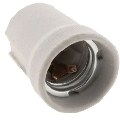 Zenitech Douille E27 porcelaine à vis - Blanc -