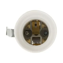 Zenitech Douille Électrique-Douille E27 résine avec patte équerre - Blanc -