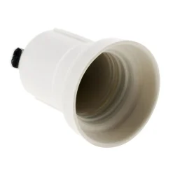 Zenitech Douille Électrique-Douille E27 résine avec patte équerre - Blanc -