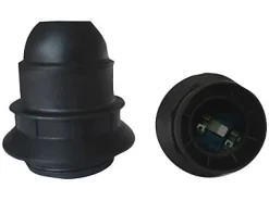 Diall Douille Électrique-Douille E27 semi-filetée avec bague noir
